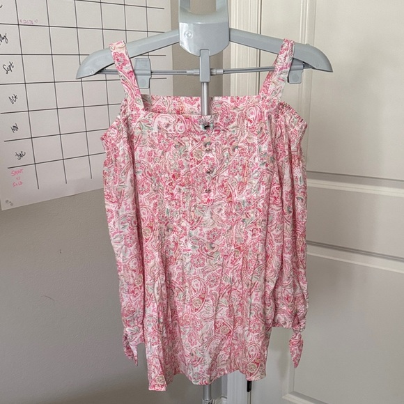 Elegant Pink Floral Women's Blouse - Picture 1 of 8